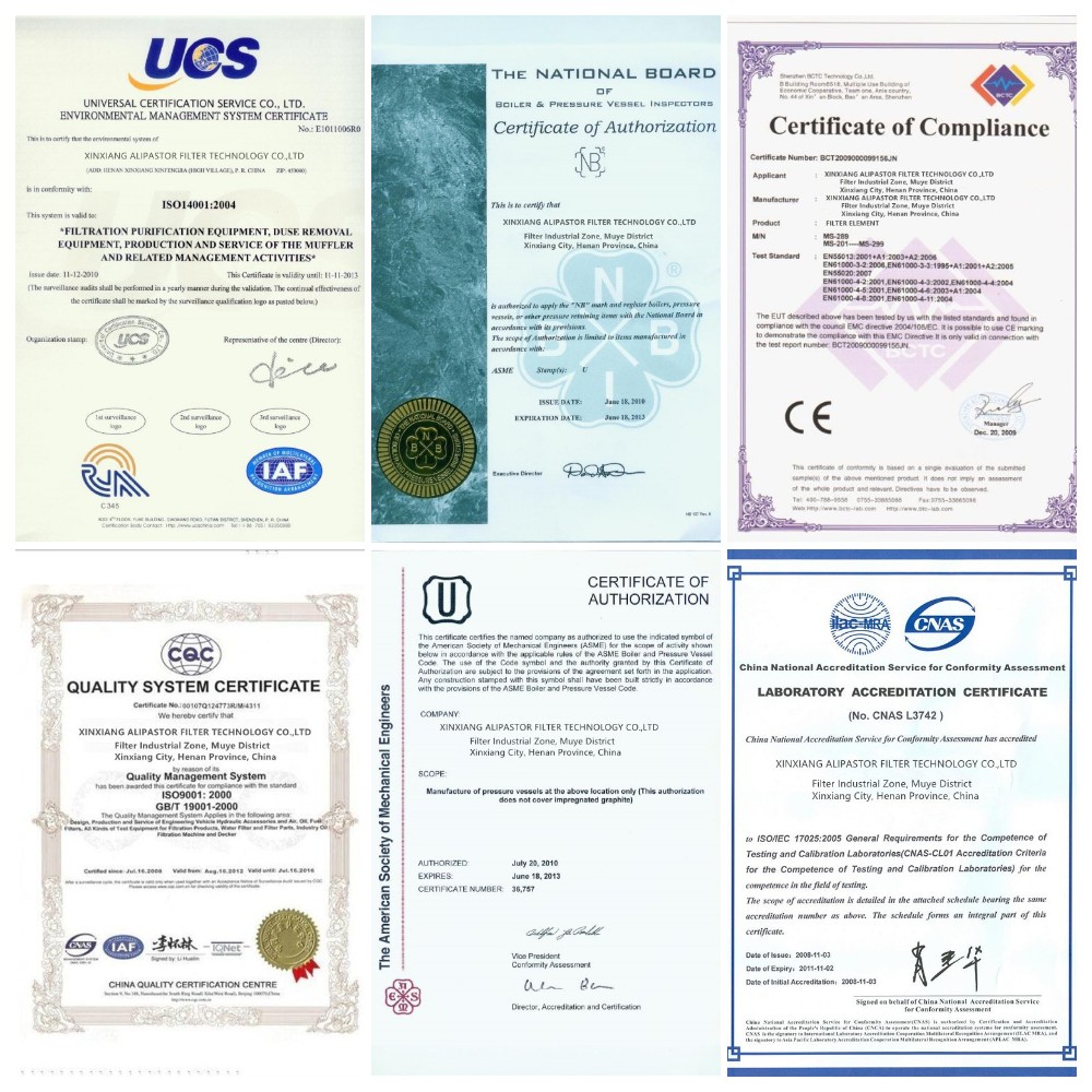 alipastorfilter certification